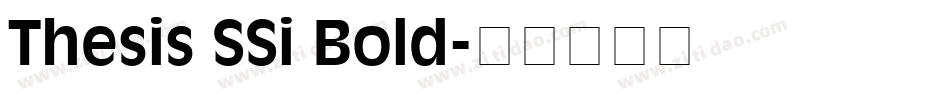 Thesis SSi Bold字体转换